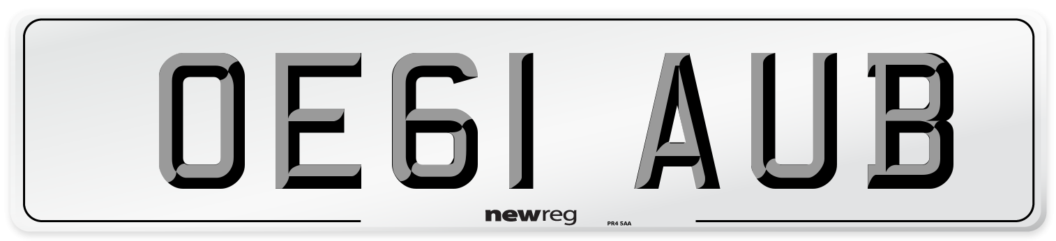OE61 AUB Number Plate from New Reg